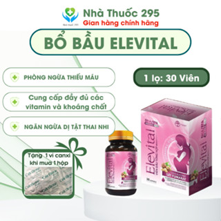 Viên nang TW Hanopharco elevital tổng hợp cho bà bầu bổ sung DHA sắt axit folic hộp 30 viên