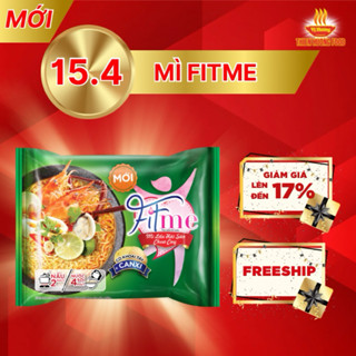 TẶNG KÈM 6 HỘP NHỰA SIÊU ĐẸP - Thùng 36 Gói Mì Lẩu Hải Sản Chua Cay Fitme Có Bổ Sung Canxi 80g/gói