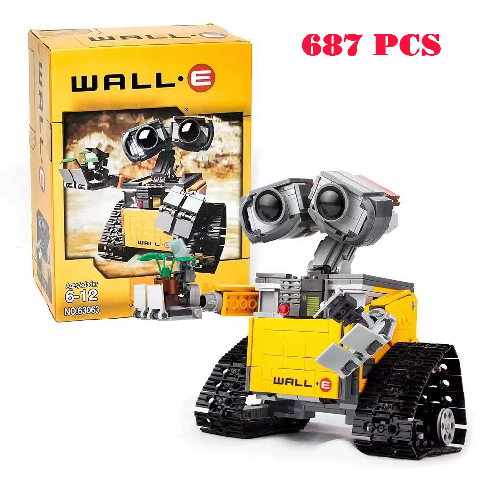 687 Chi Tiết - Bộ Đồ Chơi Xếp Hình Lắp Ghép Wall E, Lắp Ráp Người Máy Biến Hình Robot Wall E