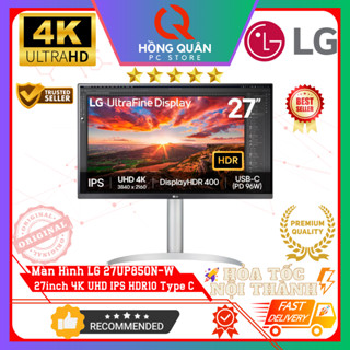 Màn Hình LG UltraFine 27UP850N-W 27inch 4K UHD IPS USB-C 96W VESA DisplayHDRTM 400 Loa FreeSync New