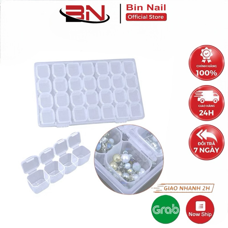Khay tổ ong đựng charm, đá 28 ô