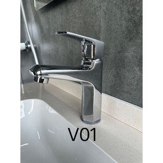 Vòi rửa mặt lavabo VICTORY | Vòi lavabo bằng đồng mạ crom 5 lớp cao cấp, tay gạt nhẹ, chống bong tróc