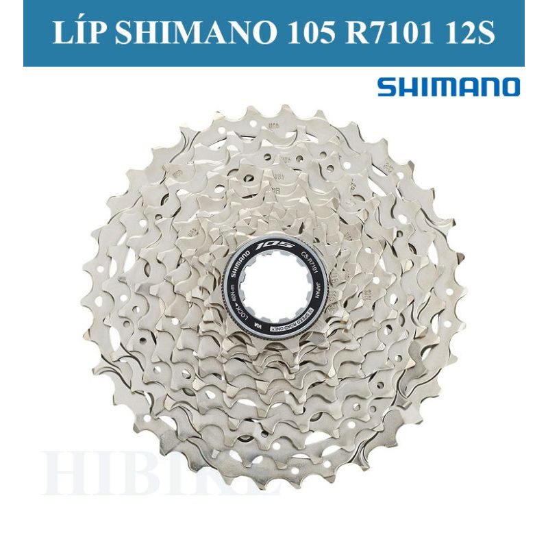 Líp Xe Đạp Shimano 105 R7101 12S 11-34T Không Hộp Líp 12 Tầng Japan