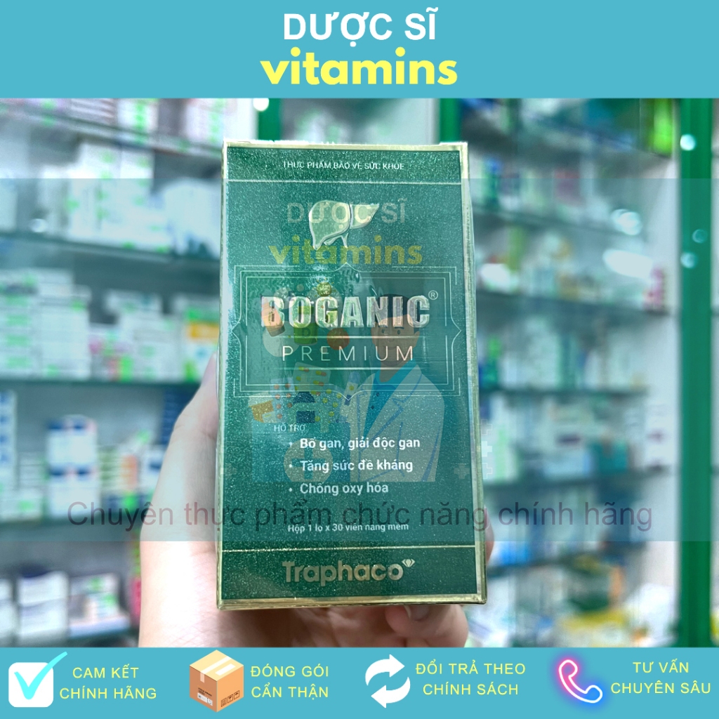 🍀 BOGANIC PREMIUM TRAPHACO - Bổ Gan, Giải Độc Gan, Tăng Sức Đề Kháng, Chức Năng Gan, Chống Oxy Hóa