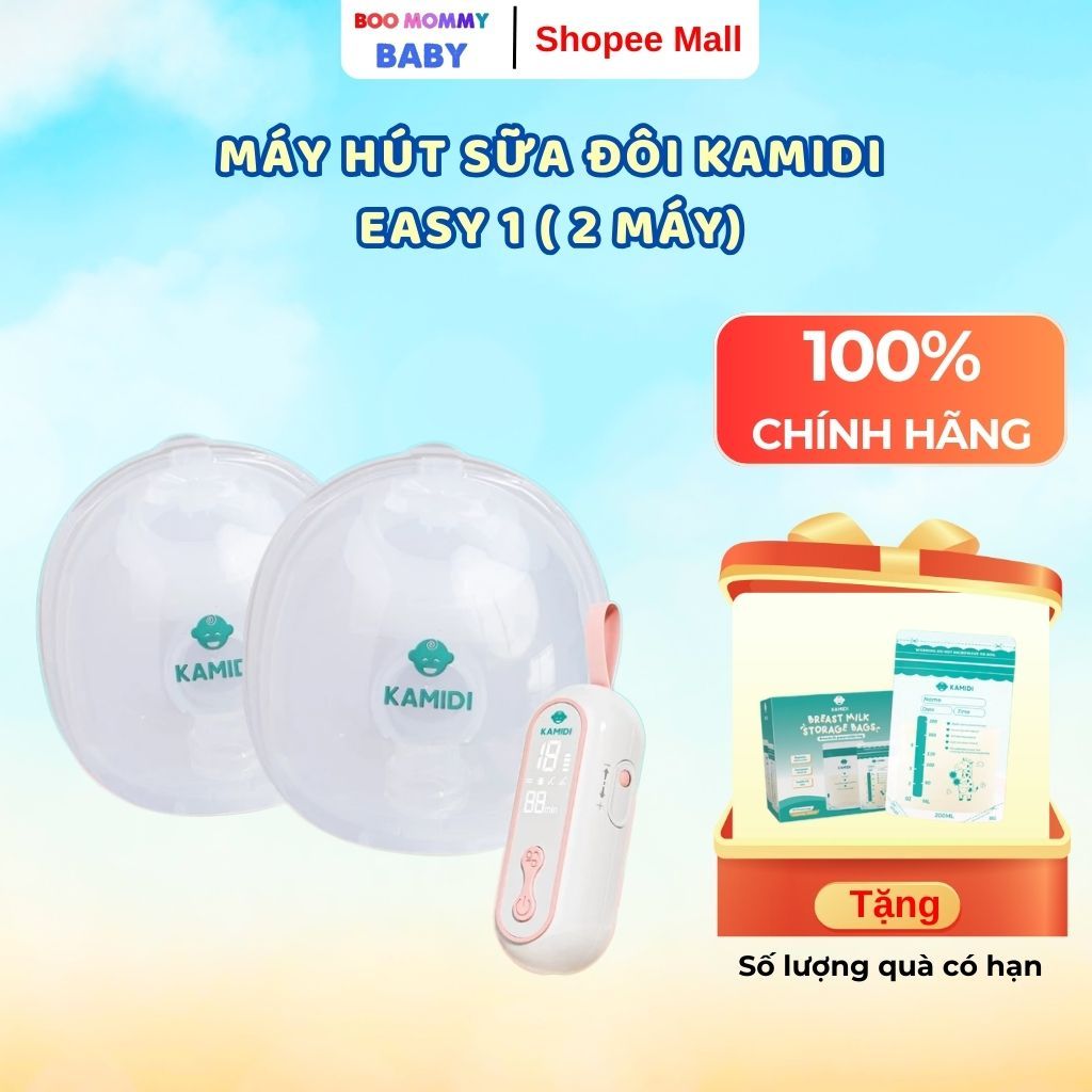 Máy Hút Sữa Đôi Rảnh Tay Kamidi Easy 1 Máy Hút Sữa Điện Đôi Chế Độ Sinh Học Tiện Lợi Cho Mẹ