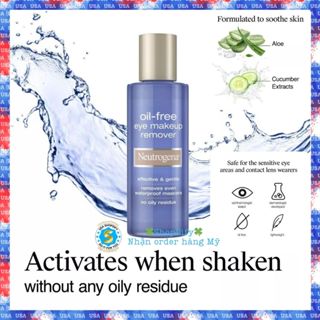 Tẩy trang mắt môi không dầu Neutrogena Oil free Eye makeup Remover, tẩy sạch mascara chống trôi, son lì, 112 162ml 236ml
