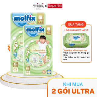 Combo 2 Bịch Bỉm Quần Molfix Đủ Size M/L/XL/XXL (tặng khăn ướt đơn 450K)