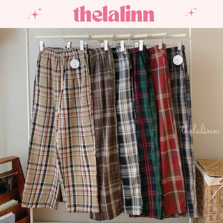 [CÓ BIGSIZE] Quần kẻ caro dài ống rộng dáng suông dày dặn. Quần flannel unisex