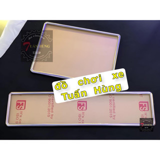 Khung biển số Inox gắn Xe Ô TÔ/ 7 màu titan mẫu Mới và Cũ (TẶNG MICA, ĐẾ SAU, ỐC VÍT ĐẦY ĐỦ)