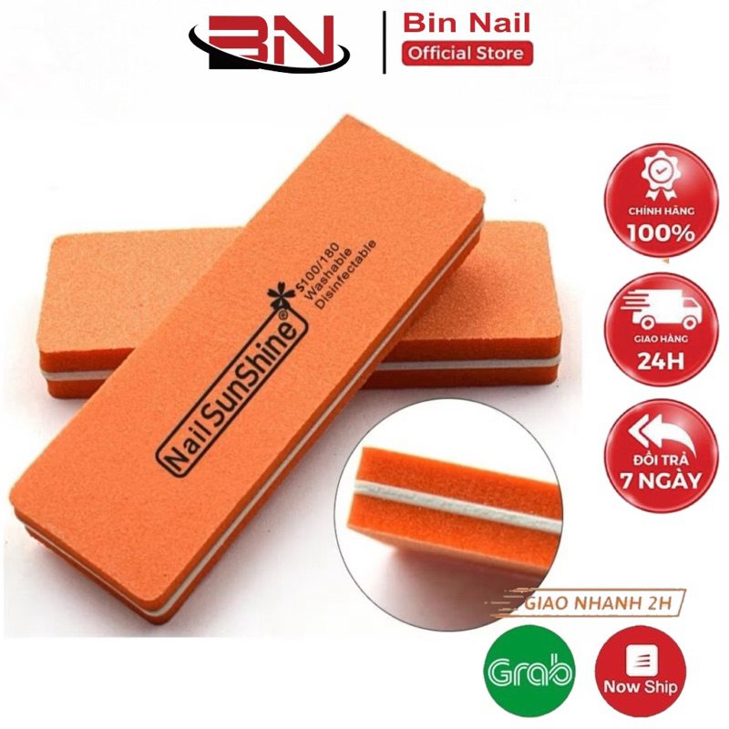 Phao mịn Sunshine - Phao xốp dũa móng hình chữ nhật chuyên dụng làm móng