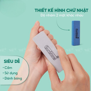 Phao mịn Sunshine - Phao xốp dũa móng hình chữ nhật chuyên dụng làm móng