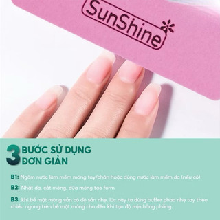 Phao mịn Sunshine - Phao xốp dũa móng hình chữ nhật chuyên dụng làm móng