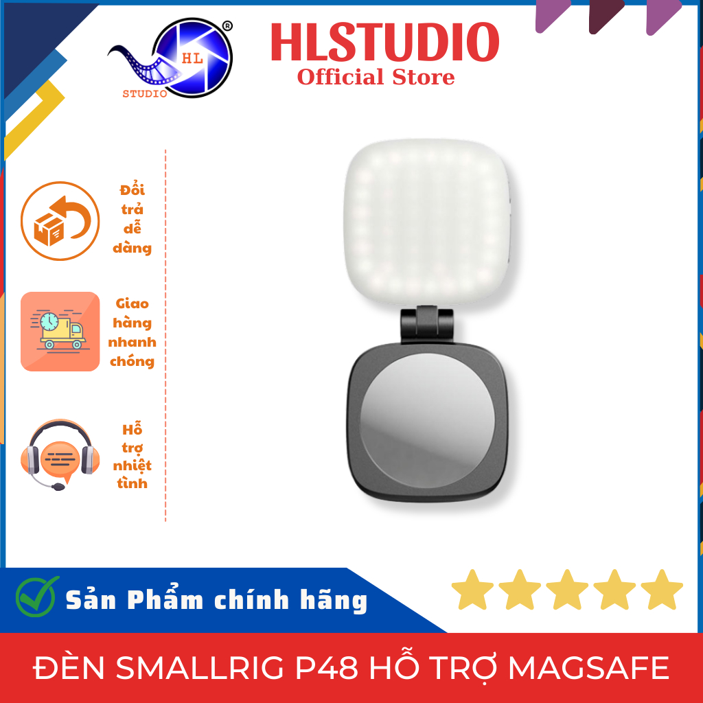 Đèn Smallrig P48 Hỗ Trợ Cho Điện Thoại 4656 - HL Studio | 2W LED, 850mAh, 5 Mức Sáng