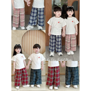 Quần suông caro nhiều màu cho bé gái, bé trai 1-10t Đậu Kids&Mom