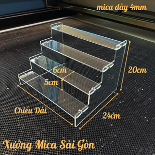 Kệ Mica Bậc Thang Trưng Bày Mô Hình, Nước Hoa - Nhiều Size