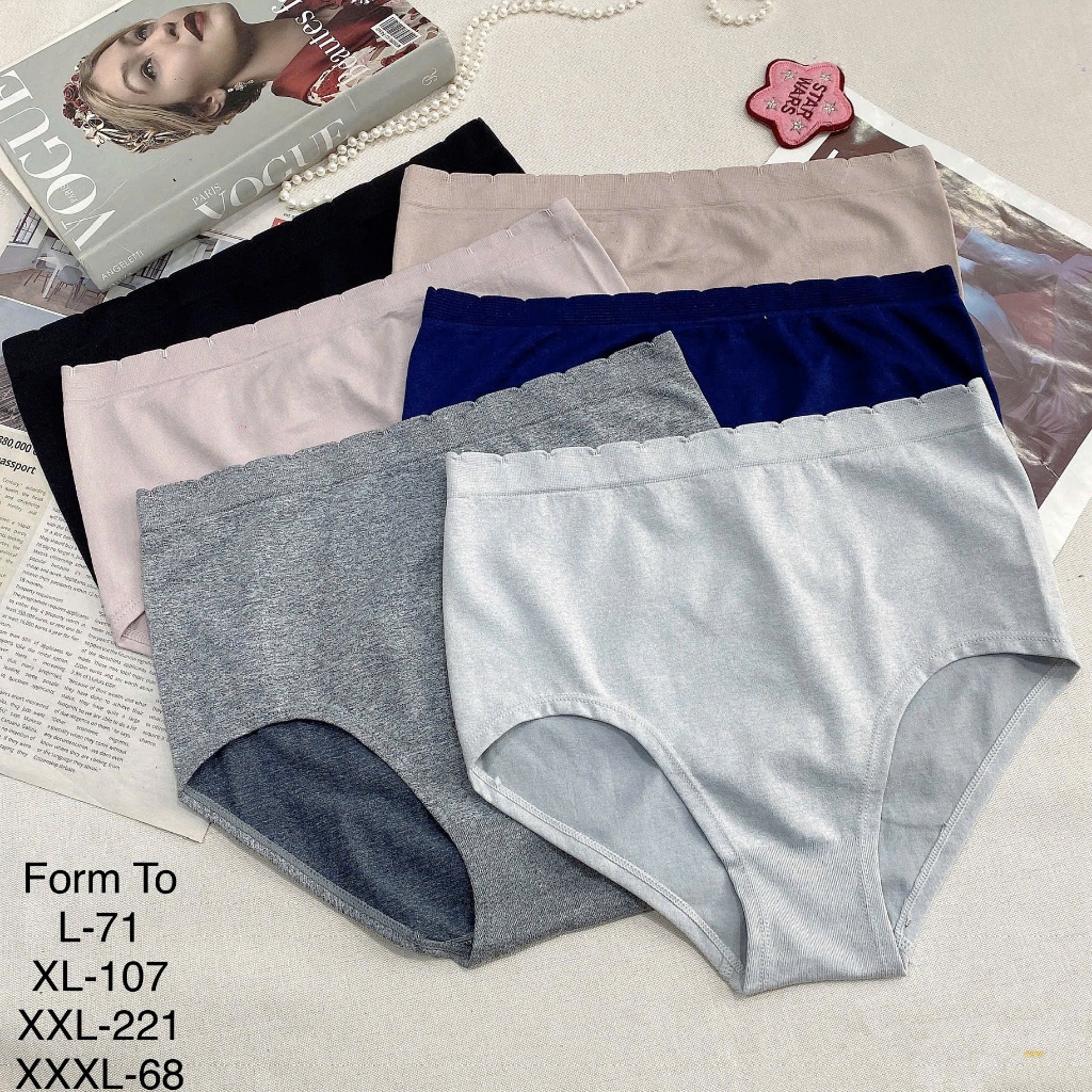 Combo 3 quần lót cạp cao Bigsize cao cấp Laura Ashley thiếu in tag