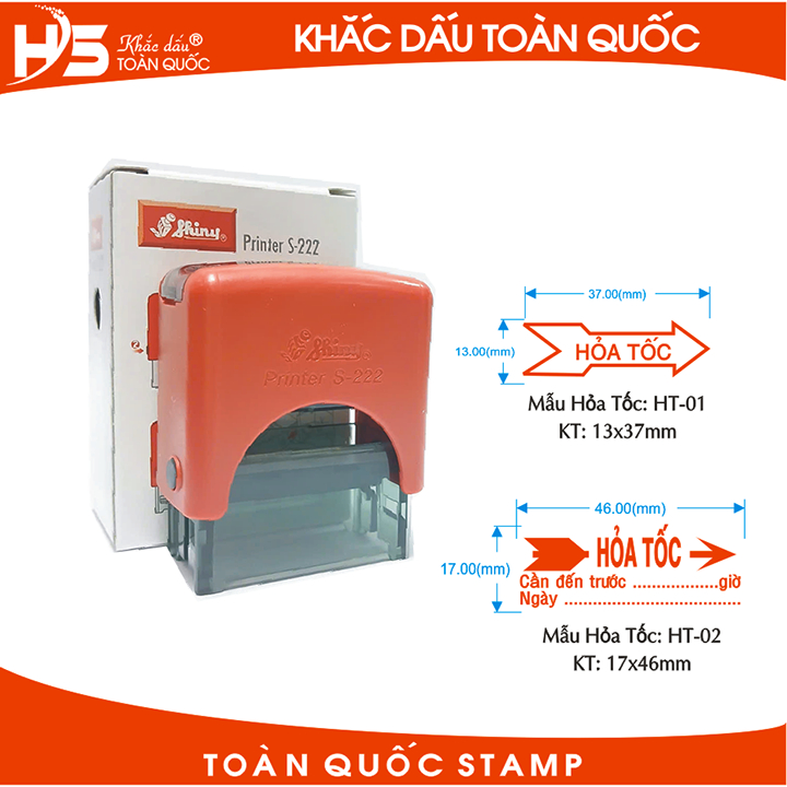 Con dấu Hỏa tốc có nội dung theo mẫu