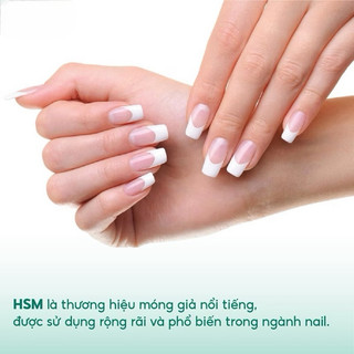 Móng nối HSM chính hãng phom vuông - Túi 500 móng nhựa dẻo đủ size