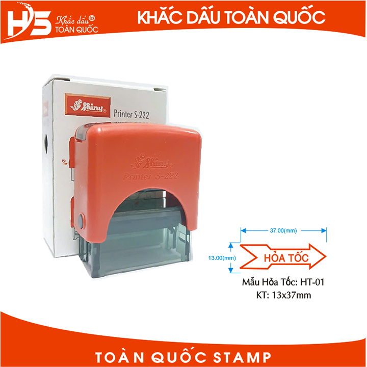 Con dấu "HỎA TỐC" đúng mẫu, đúng kích thước