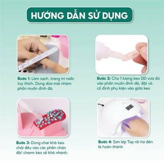 Keo dán móng DD chính hãng - Keo bê tông nail đính đá siêu bền chắc chuyên dụng làm móng