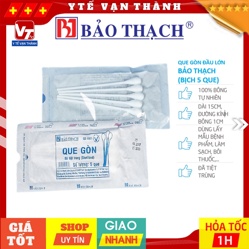 ✅ Que Gòn Đầu Lớn Bảo Thạch (Bịch 5 Que) -VT0158