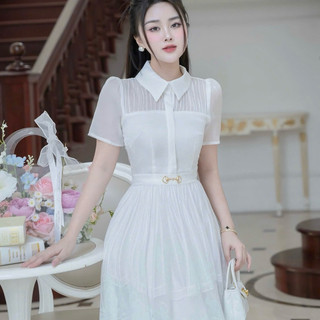 Váy maxi chân dập ly xoắn cổ