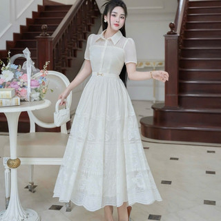 Váy maxi chân dập ly xoắn cổ