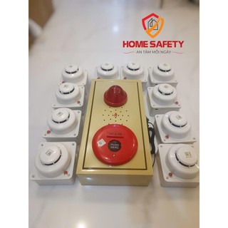 Bộ Báo Cháy Không Dây Có Tem KĐ - 220V Có Bộ Lưu Điện - Bảo Hành 12 Tháng