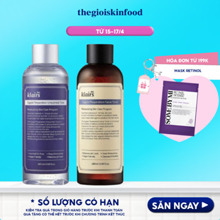 Nước hoa hồng làm sạch, dưỡng ẩm, se khít lỗ chân lông cho da nhạy cảm Hàn Quốc Klairs Supple Preparation Toner 180ml