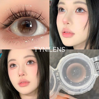 Lens Mắt Nâu Thạch Hồng CANDY BROWN Giãn Nhẹ 14.20mm cận 0-7 độ tặng khay dụng cụ [chất liệu HEMA+NVP]
