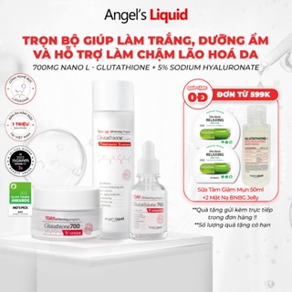 Bộ 3 sản phẩm Nước Thần, Serum, Kem Dưỡng Trắng Cấp Ẩm Đa Tầng Angel's Liquid Whitening Program Glutathione