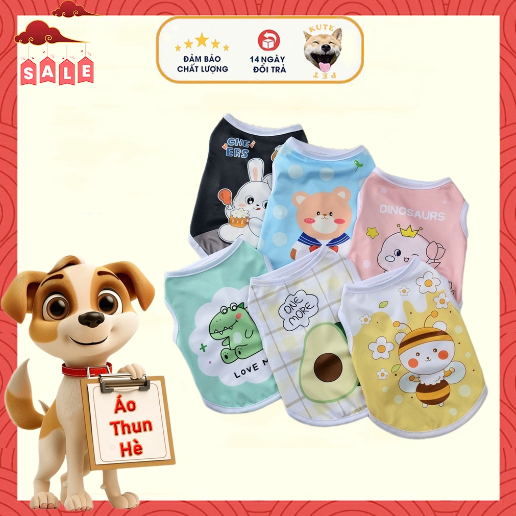 [NEW] Áo thun cho chó mèo mùa hè cực dễ thương mẫu mới 2025