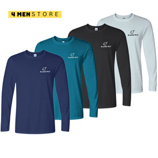 [SIÊU RẺ] Combo 4 Áo thun nam thể thao dài tay cổ tròn, chất thun trơn co giãn, dáng ôm siêu đẹp