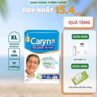 Tã/Bỉm dán người lớn siêu thấm Caryn size M / L / XL - 10 miếng