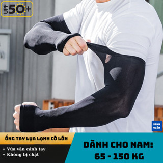 Ống Tay Áo Chống Nắng UPF50+ size XXL vải Thun Lạnh, Găng tay chống UV dành cho Nam cánh tay lớn.