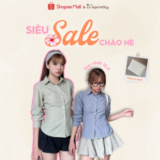 [Tặng Áo Quây] Áo Sơ Mi Kẻ Sọc WYNN SHIRT Wepretty Clothes Chất Liệu Thô Kate Phối Nơ Phong Cách Hàn Quốc - AH30