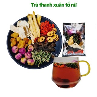 Trà Nội Tiết Tố Nữ  Điều Hoà Kinh Nguyệt Dưỡng Da Chống Lão Hóa Giảm Nám sét 10 gói