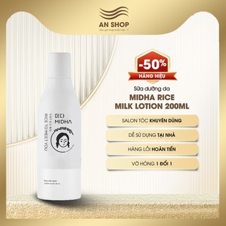  Sữa dưỡng da mặt MIDHA Rice Milk Lotion 200ml giúp da mềm mịn dưỡng ẩm sâu không nhờn dính thích hợp mọi loại da 