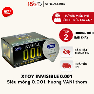 Bao cao su XTOY siêu mỏng, kéo dài thời gian, nhiều gel bôi trơn Hộp 10 bcs - 18Centi