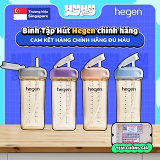 Bình Tập Hút Cho Bé Hegen Straw Cup PPSU 330ml Chính Hãng - Bình Có Van Chống Sặc Đủ Màu Sắc