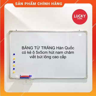 BẢNG TỪ TRẮNG Hàn Quốc có kẻ ô hút nam châm viết bút lông cao cấp
