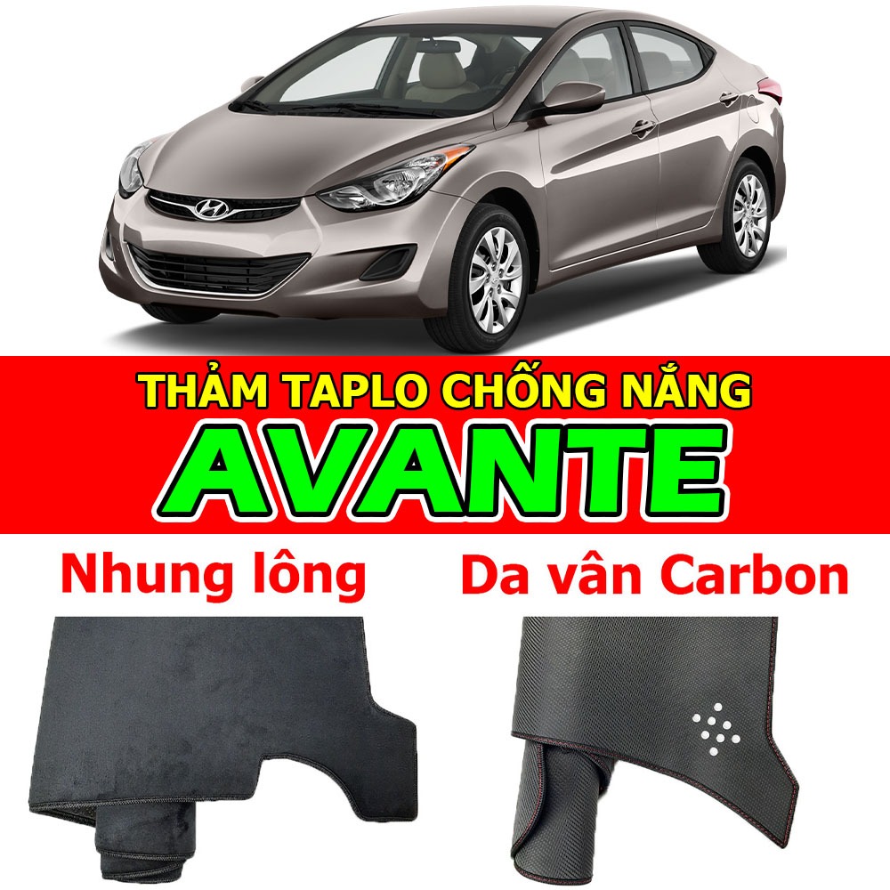 Thảm Taplo HYUNDAI AVANTE bằng Nhung lông, Da vân Carbon, Da vân Gỗ 2011-2016