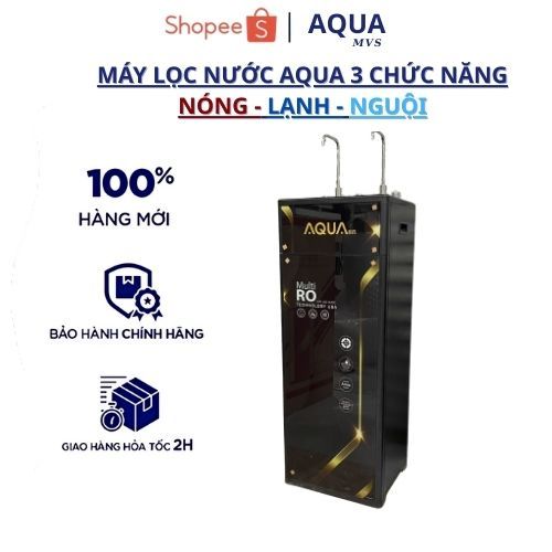 Máy lọc nước AQUA PLUS 3 chức năng nóng lạnh nguội 2 vòi 9 cấp lọc bảo hành 12 tháng.