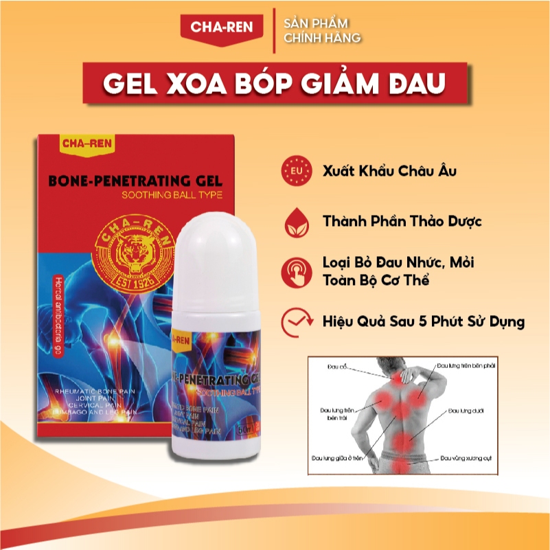 Dầu Nóng Xoa Bóp Xương Khớp CHA-REN Hàng Xuất Khẩu Châu Âu (EU) Hết Đau Toàn Thân Lưng, Cổ, Vai, Gáy