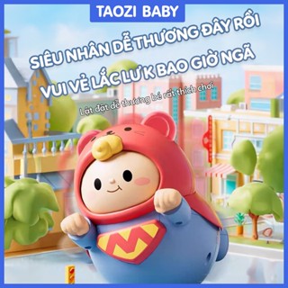   Cho bé từ 6 tháng  Lật đật siêu nhân chống đổ – Kêu leng keng giúp bé tập phản xạ & thị giác 