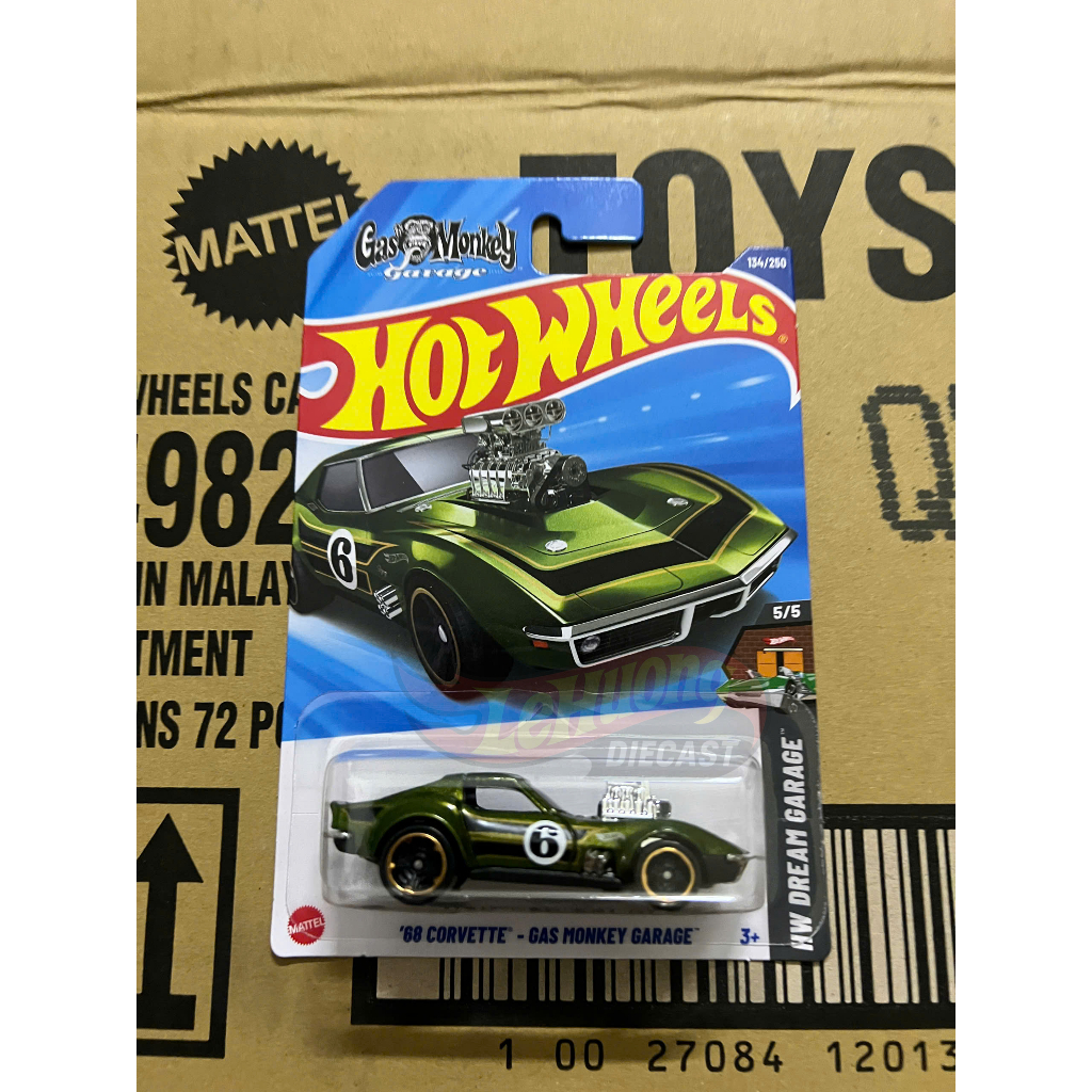 LeHuong Diecast - Xe Hot Wheels 68 Corvette - Gas Monkey Garage Case G 2025