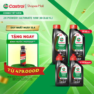 [LIVESTREAM] COMBO 2 Dầu nhớt xe máy Castrol POWER1 ULTIMATE 10W-30 (0.8L/1L)