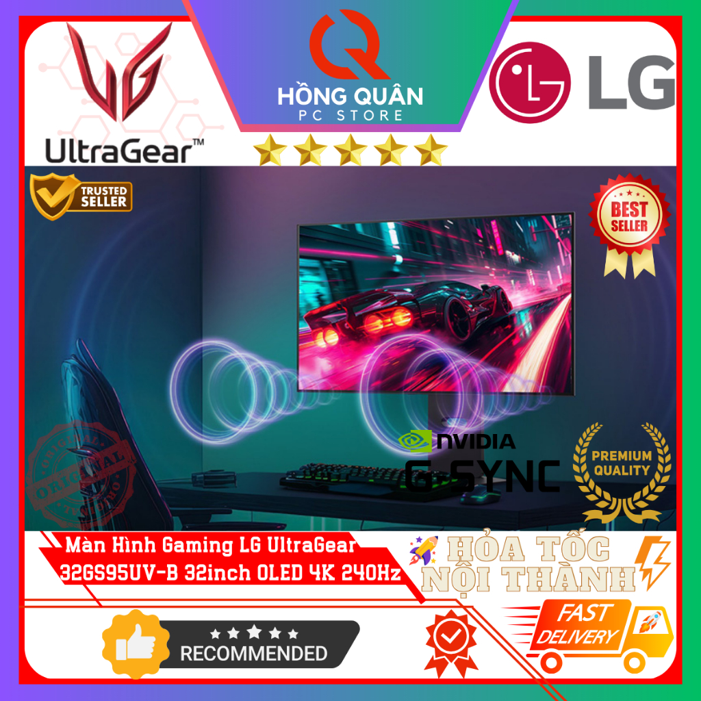 Màn Hình Gaming LG UltraGear 32GS95UV-B (32inch - OLED - 4K - 240Hz - 0.03ms) Dual Mode 480Hz New | BigBuy360 - bigbuy360.vn