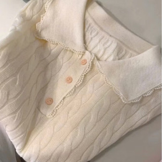 Áo len VIỀN REN VẶN THỪNG chất mềm mịn hàng QC.