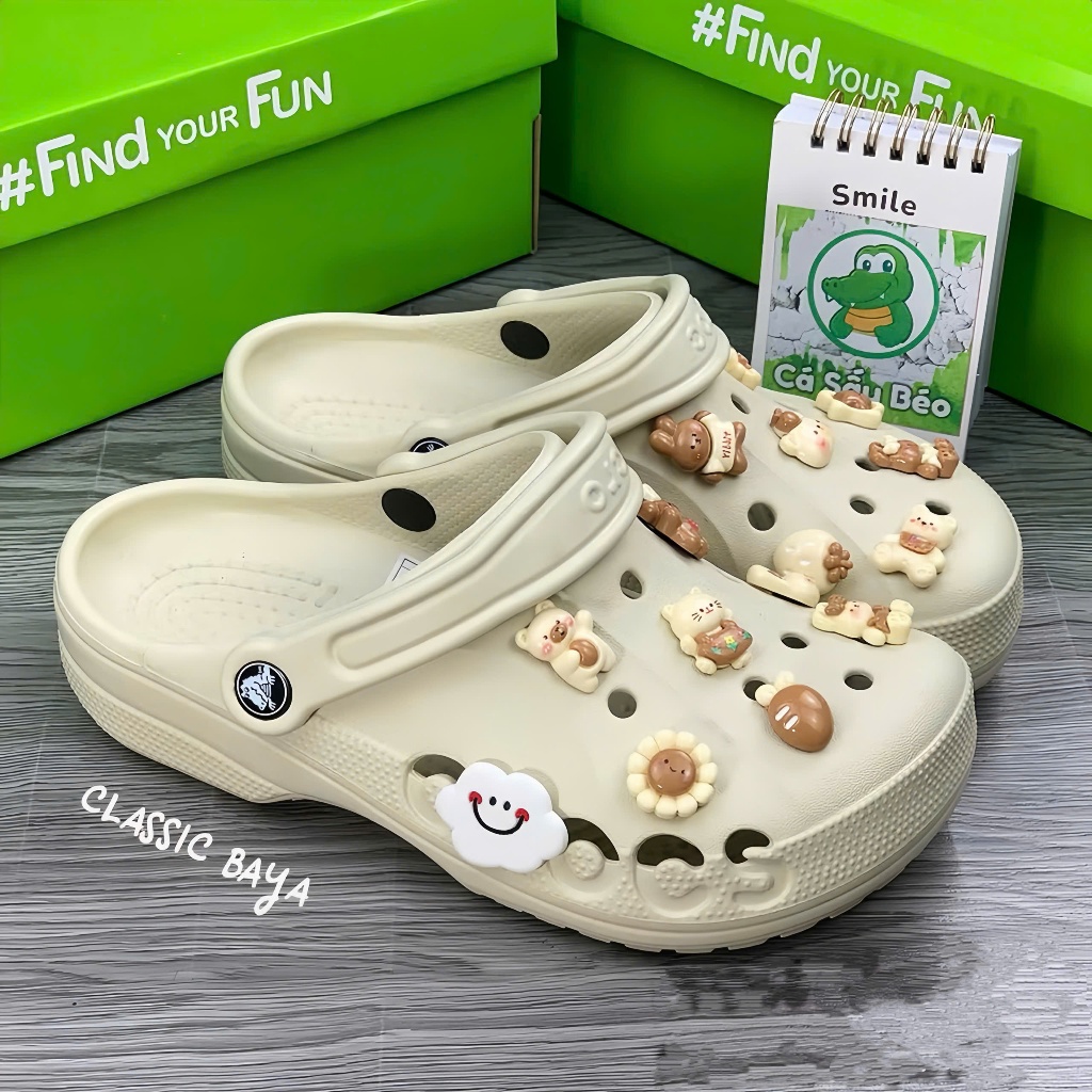 Dép Sục Classic Baya 3P Nam Nữ Thoáng Nhẹ Siêu Bền Tặng 8 Sticker Ngẫu Nhiên,Dép Baya Đúc"Hot"